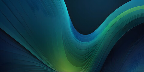Poster - abstract flow: a mesmerizing visual representation of abstract waves with smooth gradients of deep b