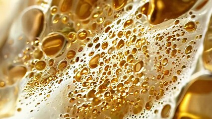 Poster - Unique organic fluid background with seamless design showcasing golden hues and abstract patterns, 4K Unique Organic Fluid Background Seamless