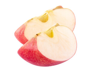 Wall Mural - two wedges of red apple cut out
