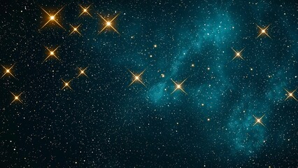 Wall Mural - the night sky with shining stars.