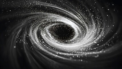 Wall Mural - a conceptual artistic representation of a black hole in space.