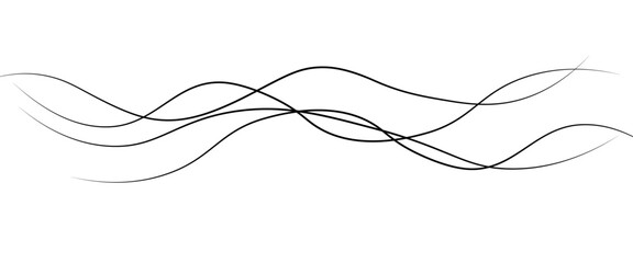 Fototapete - Vector curve wave seamless pattern background. Abstract thin gray and white wavy lines background. Thin wavy curve line vector background.
