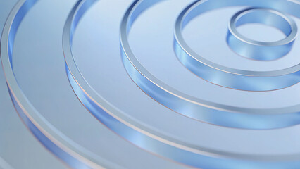Wall Mural - abstract circular patterns in light blue tones