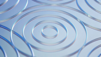 Wall Mural - abstract circular patterns in light blue tones