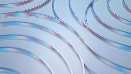 Wall Mural - abstract circular patterns in light blue tones