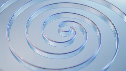 Wall Mural - abstract circular patterns in light blue tones