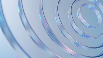 Wall Mural - abstract circular patterns in light blue tones
