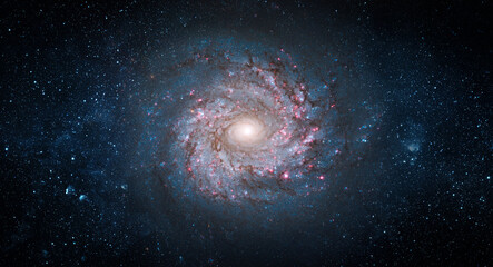 Wall Mural - space scene with stars in the galaxy. panorama. universe filled with stars, nebula and galaxy,. elem