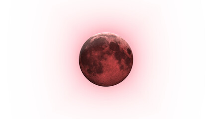 Wall Mural - moon eclipse isolated on transparent background
