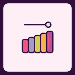 Poster - Creative chart icon illustration for business presentation and marketing analysis