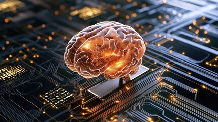 Poster - AI-powered blue digital web with tech-inspired neural connections and cyber energy.