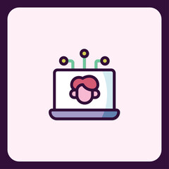Fototapete - Modern technology icon representing digital connection and communication