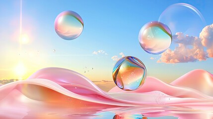 Poster - Chic and modern pink gradient background with fluid transitions and a delicate texture.