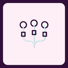 Poster - Connected Structure Icon, Illustrating Network or System Interconnection