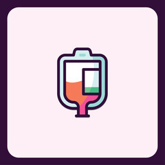 Poster - Intravenous Drip Icon Illustration for Medical and Healthcare Concepts