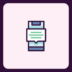 Poster - Modern Smartphone with Communication Bubble Icon Vector Design Element