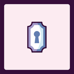 Poster - Elegant Keyhole Icon for Security, Access, and Privacy Concepts