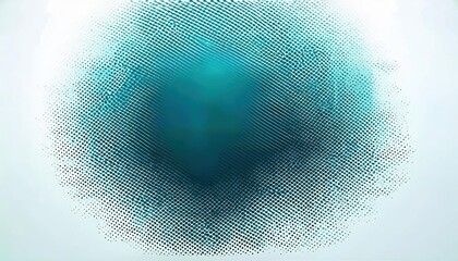 Aufkleber - abstract halftone texture with teal gradient and pixelated dot pattern, ideal for modern graphic design and digital background