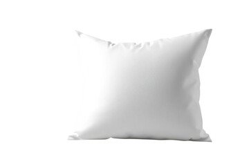 Wall Mural - a simple white pillow resting on a clean, minimalistic surface in a serene, softly lit room isolated