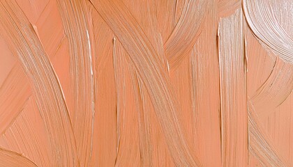 Poster - smooth peach acrylic brushstroke texture with expressive abstract pattern for background, branding, and design projects

