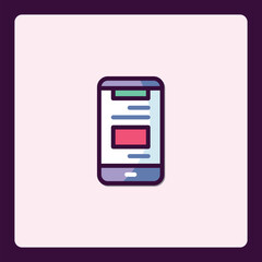 Poster - Mobile Application Interface with a Clean Minimalist Design Style