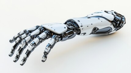 Poster - Robotic Arm isolated on white