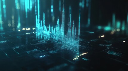 Poster - Abstract data visualization, digital interface, futuristic tech