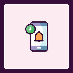 Poster - Smartphone notification icon with timely alerts and reminder features
