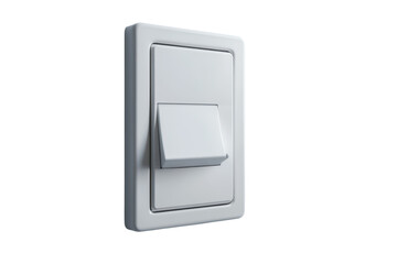 Wall Mural - a freshly installed light switch on a smooth, minimalist wall illuminating a modern living space iso