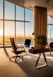 © Yaroslava - elegant modern luxury workspace setup sleek design elements premium airport lounge, ambiance, atmosphere, architecture, art, chairs, cleanliness, comfort