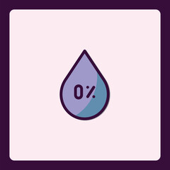 Poster - Zero Percent Drop Icon Representing Absence or Complete Lack Concept