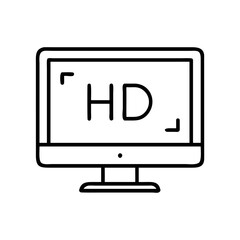 Poster - a modern high-definition monitor with the letters 