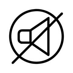 Poster - a mute symbol on the screen or button that represents silence or sound off vector illustration