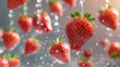 © Vitaliy - Fresh strawberries splash into creamy milk, capturing the essence of healthy eating and dynamic motion in a vibrant setting
