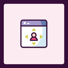 Fototapete - Navigation menu icon symbolizing user direction within a platform interface