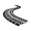 © Riki - grunge Curved tire tracks vector