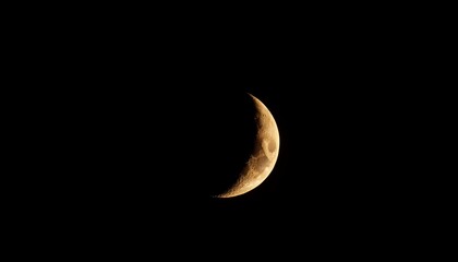Wall Mural - a crescent moon in the black night sky