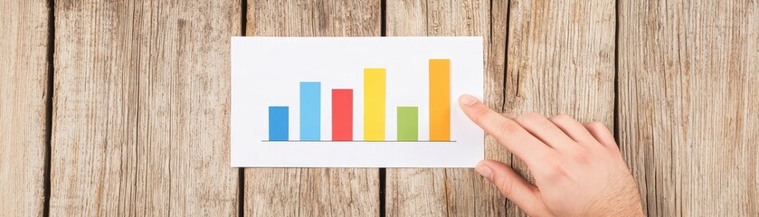 Poster - Hand Pointing at Financial Growth Chart Amidst Potential Market Chaos and Uncertainty