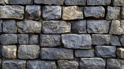 Wall Mural - a textured background showcases a close up stone brick wall pattern