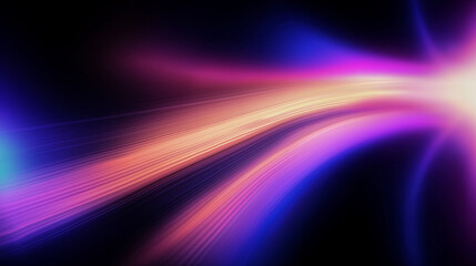 Poster - Light trails streaking across space creating vibrant colors