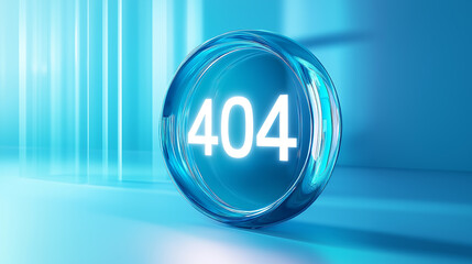 Leinwandbilder - 404 error message displaying in futuristic glowing orb