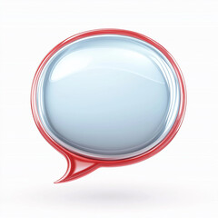 Aufkleber - Red speech bubble with blank space inside for your text