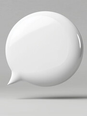 Aufkleber - White speech bubble floating on gray background representing communication