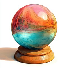 Poster - Crystal Ball Clipart. Watercolor illustration. Detailed depiction