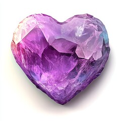 Poster - Watercolor illustration of Crystal Heart clipart in an illustrative clipart collection