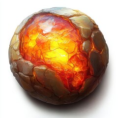 Poster - Crystal Ball clipart featuring a creative generative watercolor illustration, with meticulous detail
