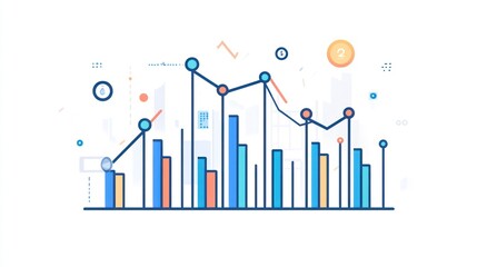 Poster - Abstract business graph illustration