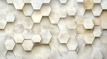Wall Mural - an abstract artistic representation of hexagonal tile patterns in colors