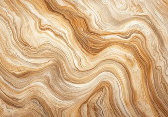 Poster - Abstract swirls of warm beige and brown marble texture with flowing lines, smooth patterns, creating an elegant background for various design purposes
