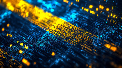 Abstract digital flow of data with a glowing stream of information, representing connectivity and network infrastructure.